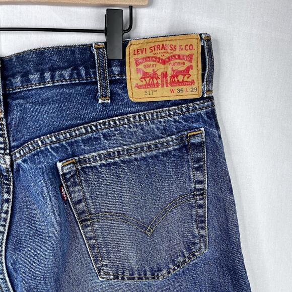 Levis 517 Mens Size 36x29 Loose Leg Medium Wash 100% Cotton Cowboy Workwear Y2K - Picture 6 of 11